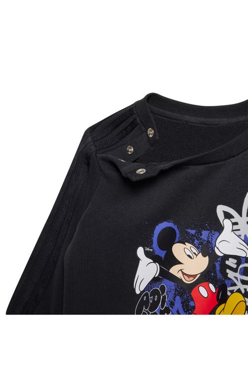 Shop Adidas Originals Adidas X Disney Mickey Mouse Sweatshirt & Joggers Set In Black