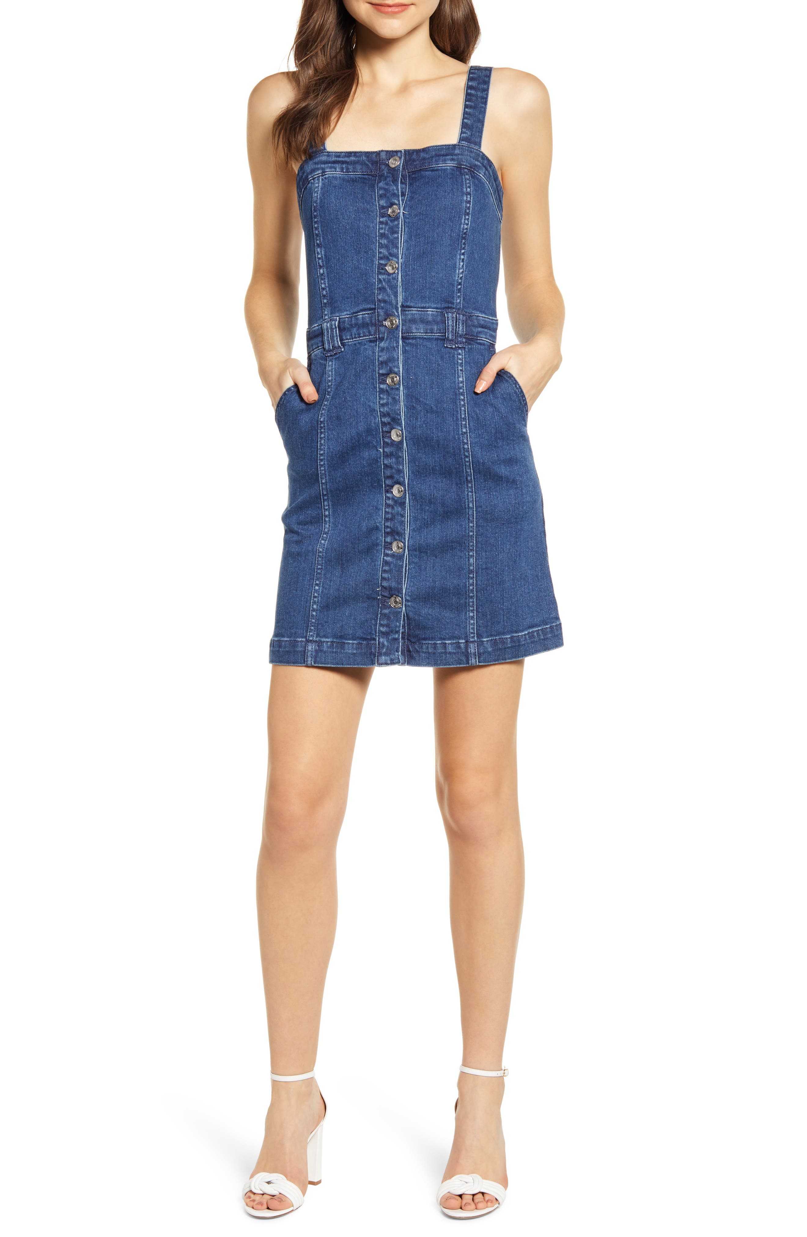 Bishop + Young Cheyenne Denim Minidress, Blue