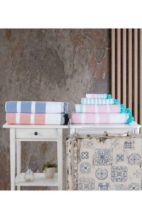 Brooks Brothers Stripe Turkish Cotton Bath Towel In Pink