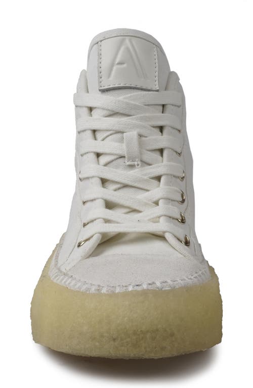 Artisan Crafted By Zigi Camena High Top Sneaker In White Canvas