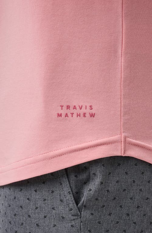 Shop Travismathew Cloud Crewneck T-shirt In Blush