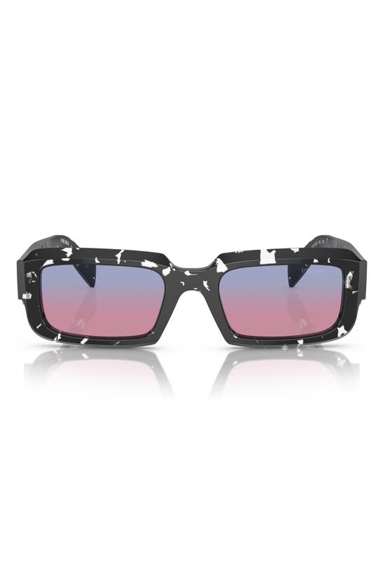 Shop Prada 54mm Rectangle Gradient Sunglasses In Magenta