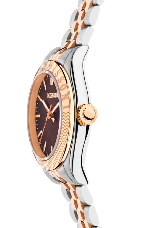 Missoni Classic Two-tone Bracelet Watch, 34mm In Silver
