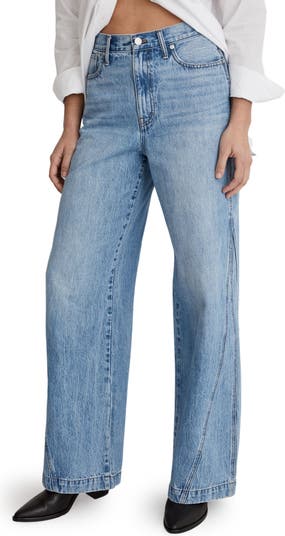 Madewell Superwide Leg Jeans in Parson Wash: Inset Edition | Nordstrom