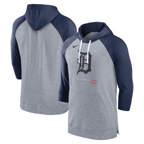 Men's Detroit Tigers Stitches Fastball Fleece Pullover Hoodie - - Navy Blue