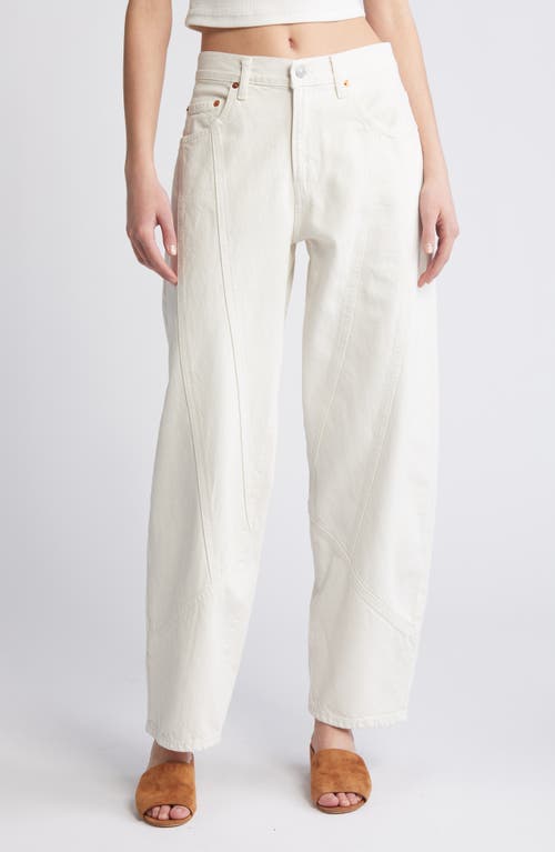 Re/Done Engineered Wide Leg Jeans Vintage White at Nordstrom,