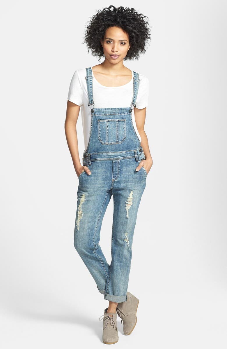 KUT from the Kloth 'Catherine' Distressed Boyfriend Overalls (Mythical ...