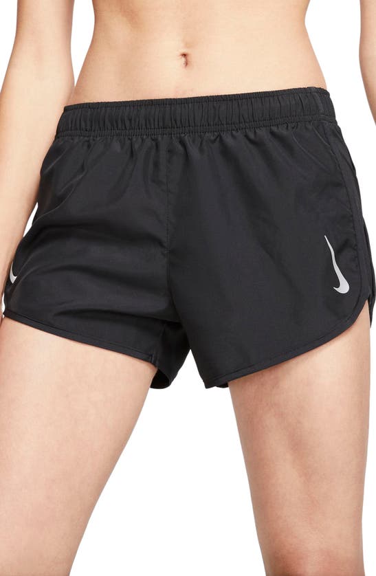 Nike Women's Tempo Running Shorts (plus Size) In Black/ Reflective Silver
