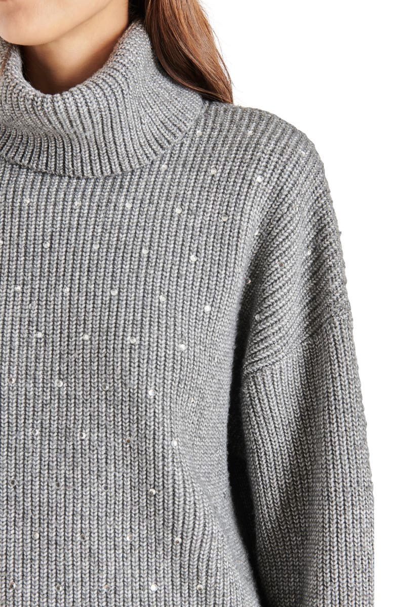 Steve Madden Astro Embellished Turtleneck Sweater | Nordstrom