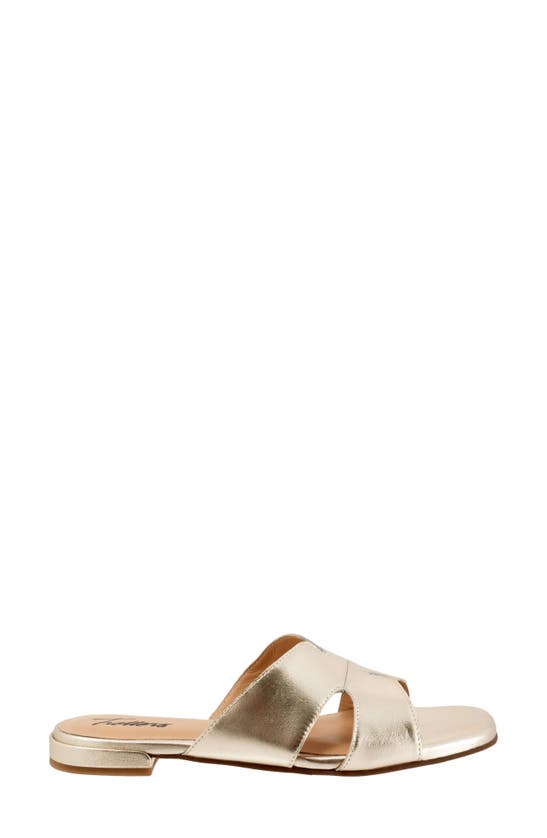 Shop Trotters Nell Slide Sandal In Champagne