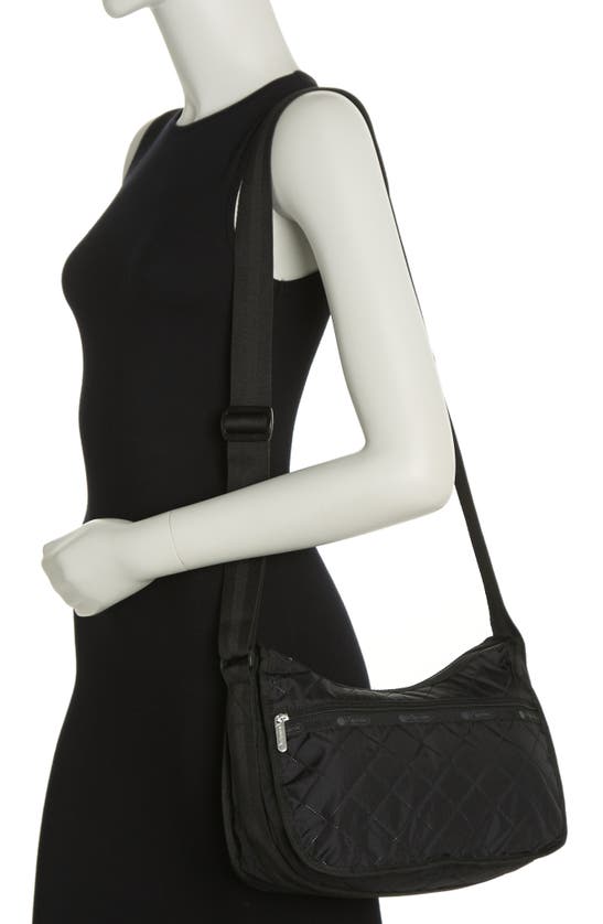 Lesportsac Classic Hobo In Black Deboss