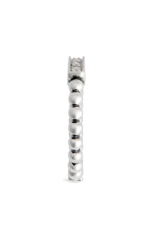 Shop Lagos Caviar Icon Spark Diamond Stacking Ring In Silver/diamond