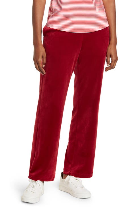 Velour Relaxed Pull-On Pants