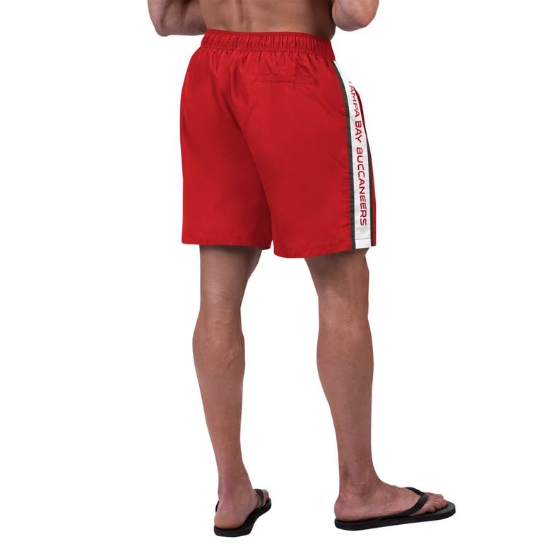 Shop G-iii Sports By Carl Banks Red Tampa Bay Buccaneers Streamline Volley Swim Shorts