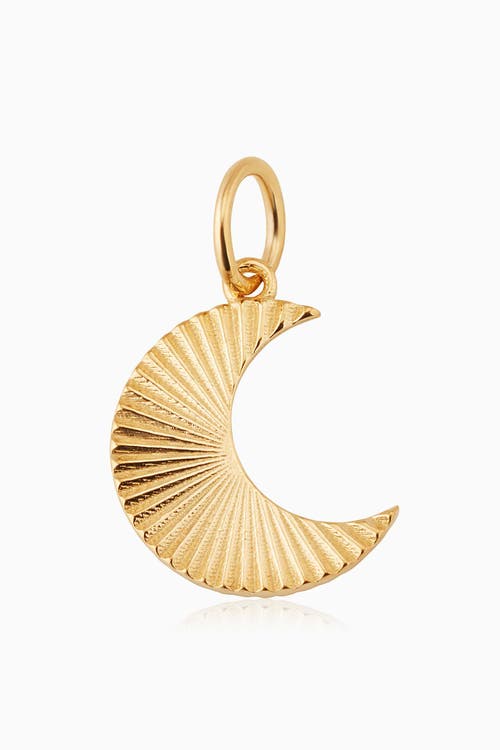 Oradina 14k Yellow Gold Moonburst Charm Pendant In Yellow Gold