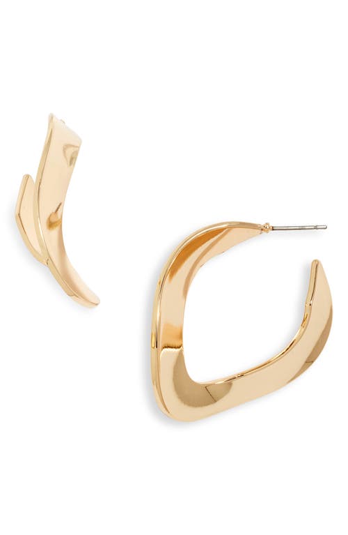 Shop Nordstrom Twisted Ribbon Hoop Earrings In Gold