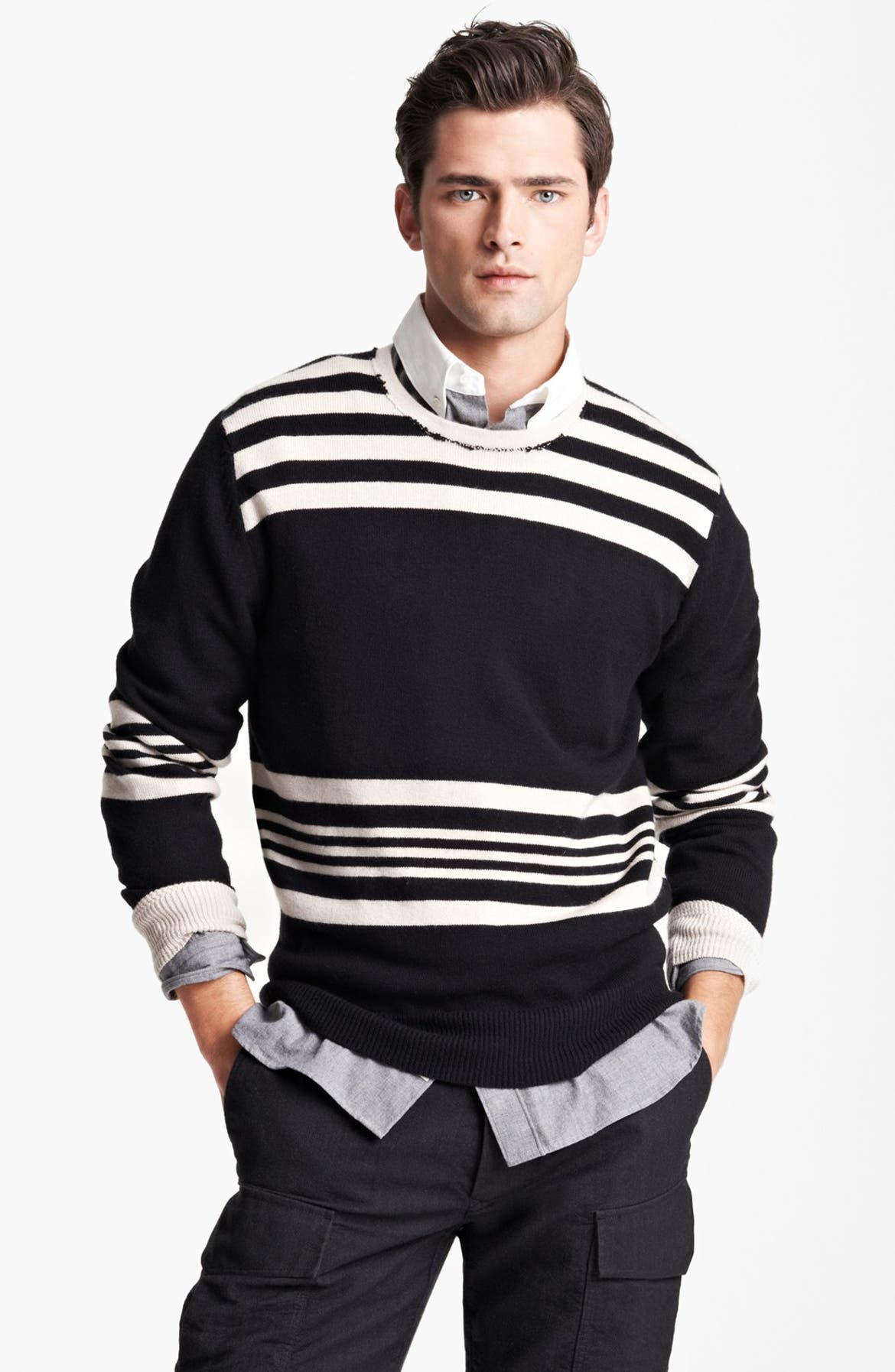 Todd Snyder Stripe Wool Crewneck Sweater | Nordstrom