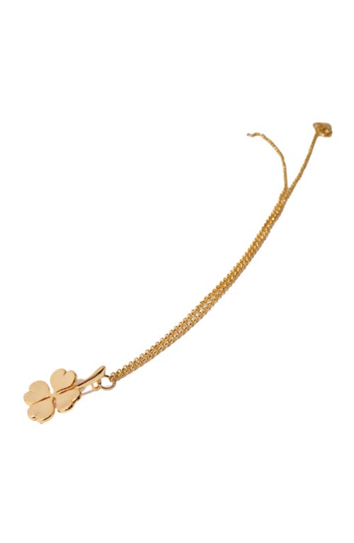 Shop Maje Clover Necklace In Gold