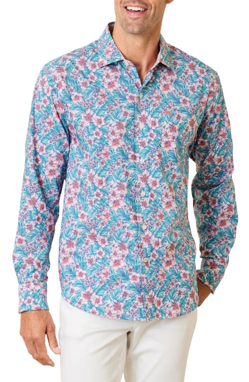 Tommy Bahama Sarasota Stretch IslandZone Rubia Gardens Button-Up Shirt in Spring Bouquet at Nordstrom, Size Large