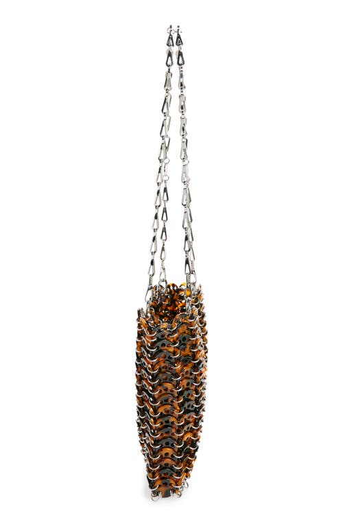 Shop Rabanne Tortoiseshell Pattern Paillette Shoulder Bag In Ecaille Tortue