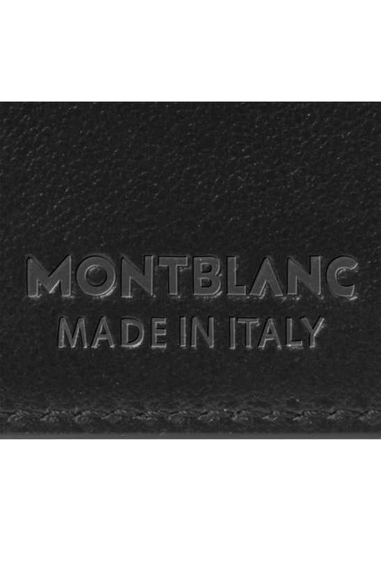 Montblanc Soft Trifold Leather Card Holder In Black