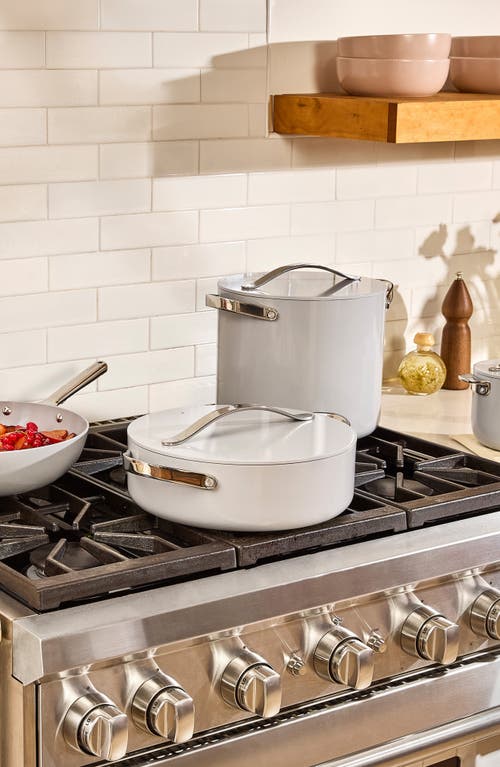 CARAWAY CARAWAY NONSTICK CERAMIC 7-PIECE COOKWARE SET WITH LID STORAGE
