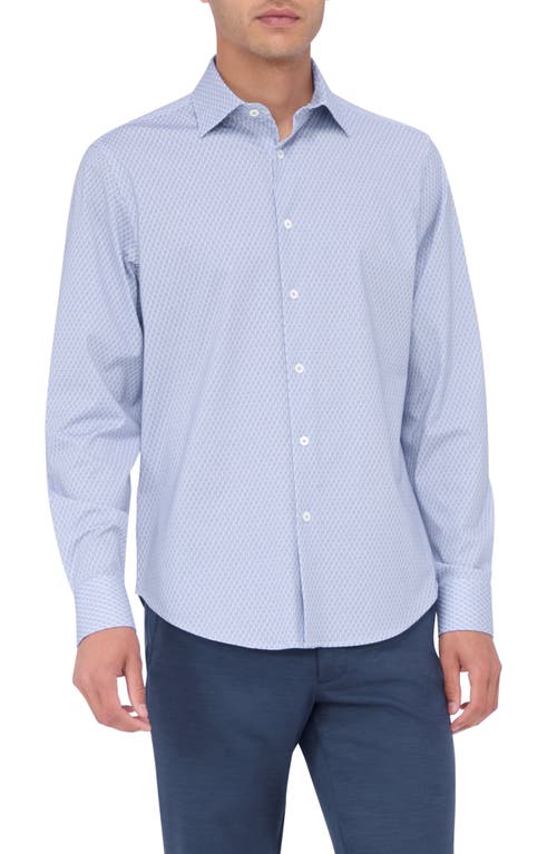 Bugatchi James Ooohcotton® Beehive Print Button-up Shirt In Lilac