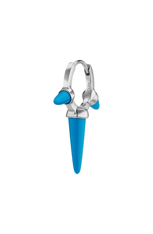 Maria Tash Triple Long Turquoise Spike Clicker Earring in White Gold at Nordstrom, Size 8 Mm