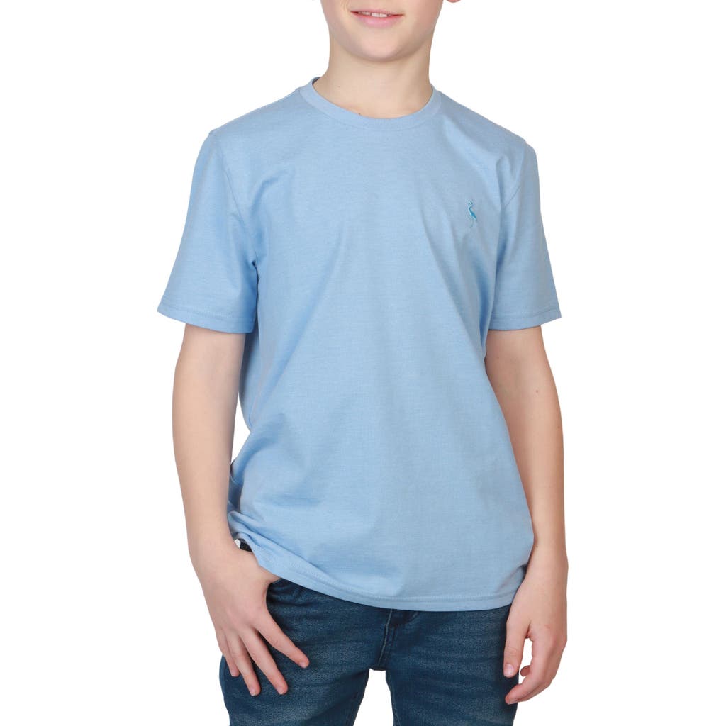 Tailorbyrd Kids' Mélange Knit T-shirt In Blue Byrd
