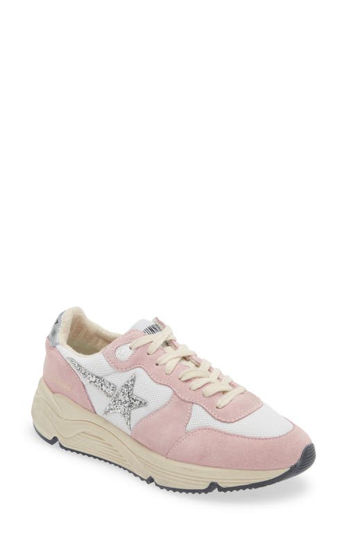 Golden Goose Running Sole Sneaker Pink/White/Silver at Nordstrom,