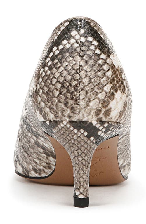 Franco Sarto Kim Snakeskin Embossed Kitten Heel Pump In Grey