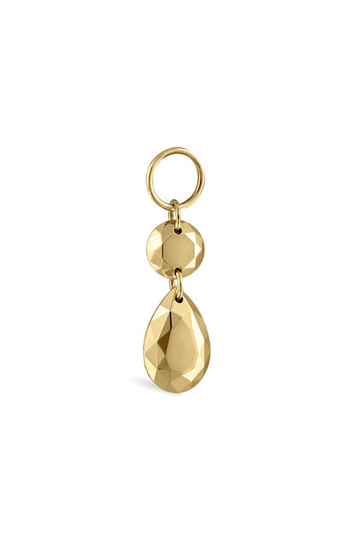 Maria Tash Double Faceted Drop Earrings In Yellow Gold
