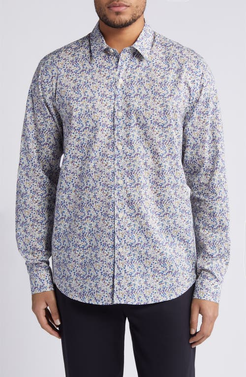 Wiltshire Bud Lasenby Floral Cotton Button-Up Shirt in Blue Multi