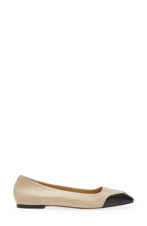 Shop Aeyde Iris Flat In Hazelnut/black