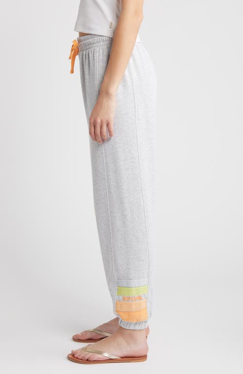 Rip Curl High Tide Cotton Blend Fleece Sweatpants In Light Grey Marle