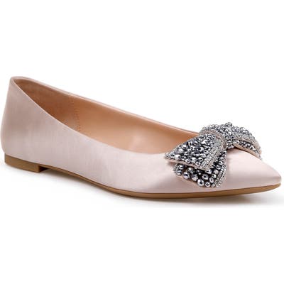 Jewel Badgley Mischka Zanna Flat, Pink