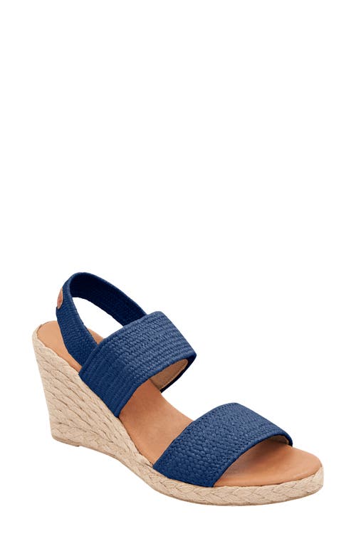 André Assous Allison Espadrille Wedge Sandal Navy at Nordstrom,