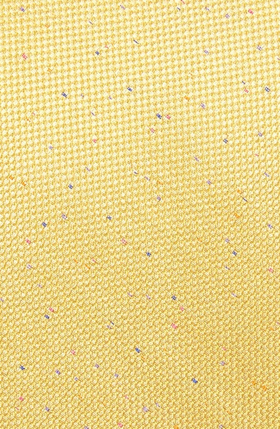 Wrk Neppy Solid Silk Tie In Yellow