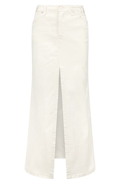 Shop Staud + Wrangler The Denim Maxi Skirt In Cream