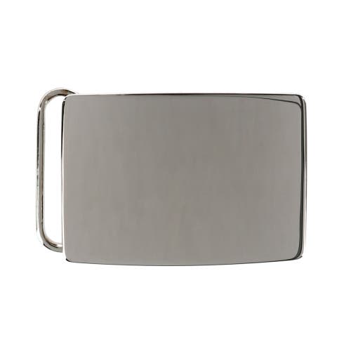 Trafalgar 30mm Rhodium Over Solid Sterling Silver Compression Belt Buckle In Silver