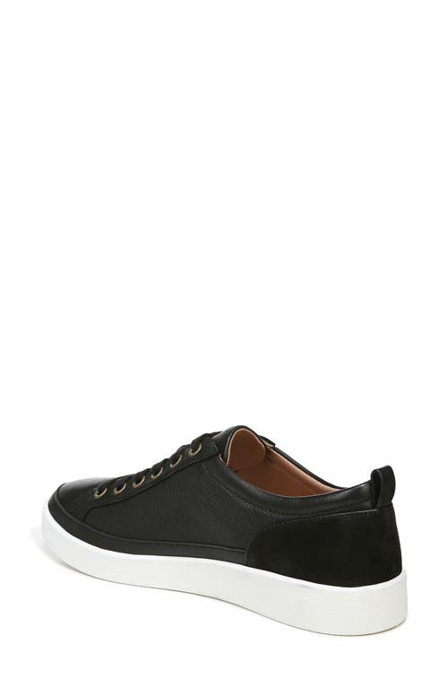 Vionic Winny Low Top Sneaker In Black Smooth