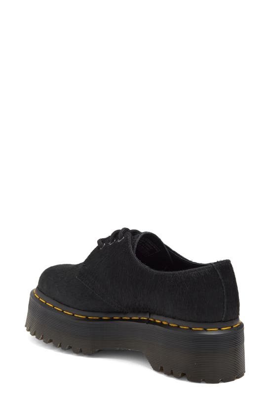 Shop Dr. Martens' Dr. Martens Quad Platform Derby In Black Hair On