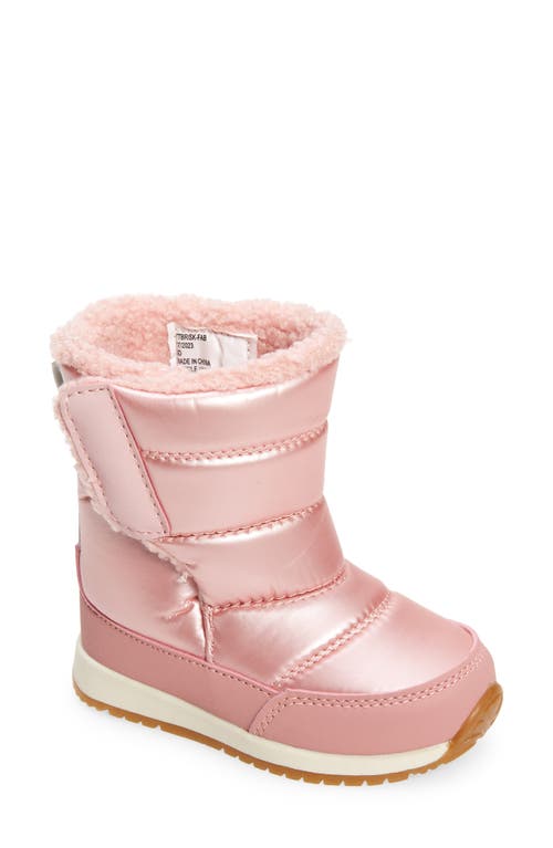 Tucker + Tate Brisk Faux Shearling Lined Snow Boot in Pink Chintz