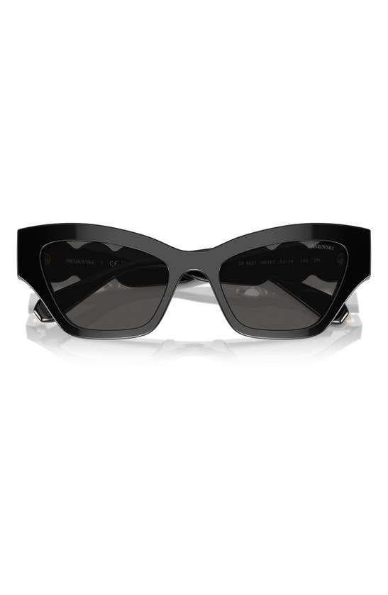 Shop Swarovski 53mm Cat Eye Sunglasses In Black
