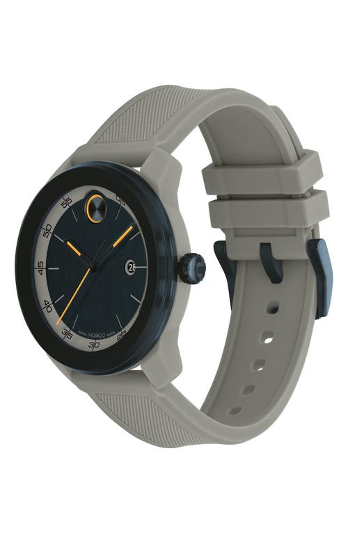 Shop Movado Bold Tr90 Silicone Strap Watch, 42mm In Grey