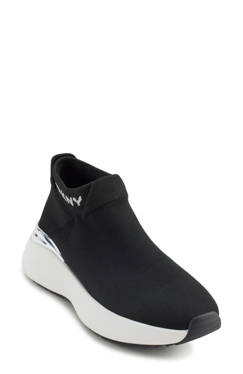 Dkny Zhavia Knit Sneaker In Black