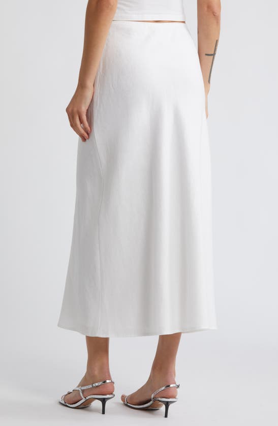 Shop Reformation Layla Linen Maxi Skirt In White