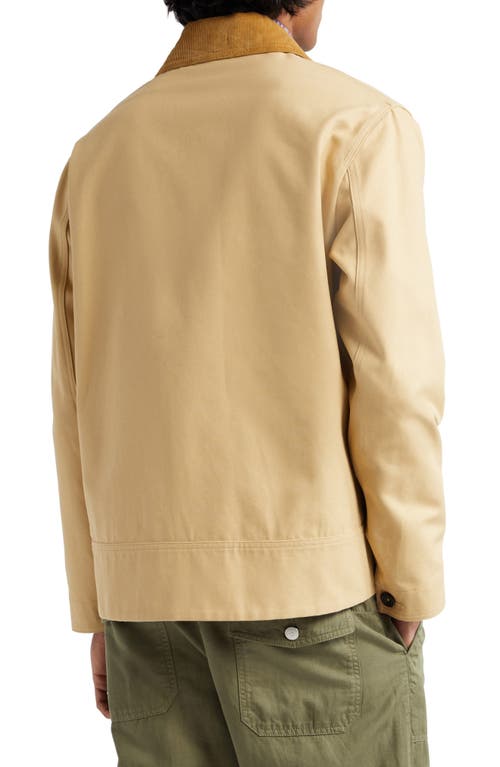 Shop Drake's Cotton Canvas Utility Jacket In Sable