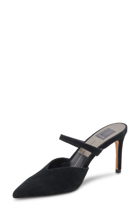 Shop Dolce Vita Kanika Pointed Toe Pump In Onyx Suede