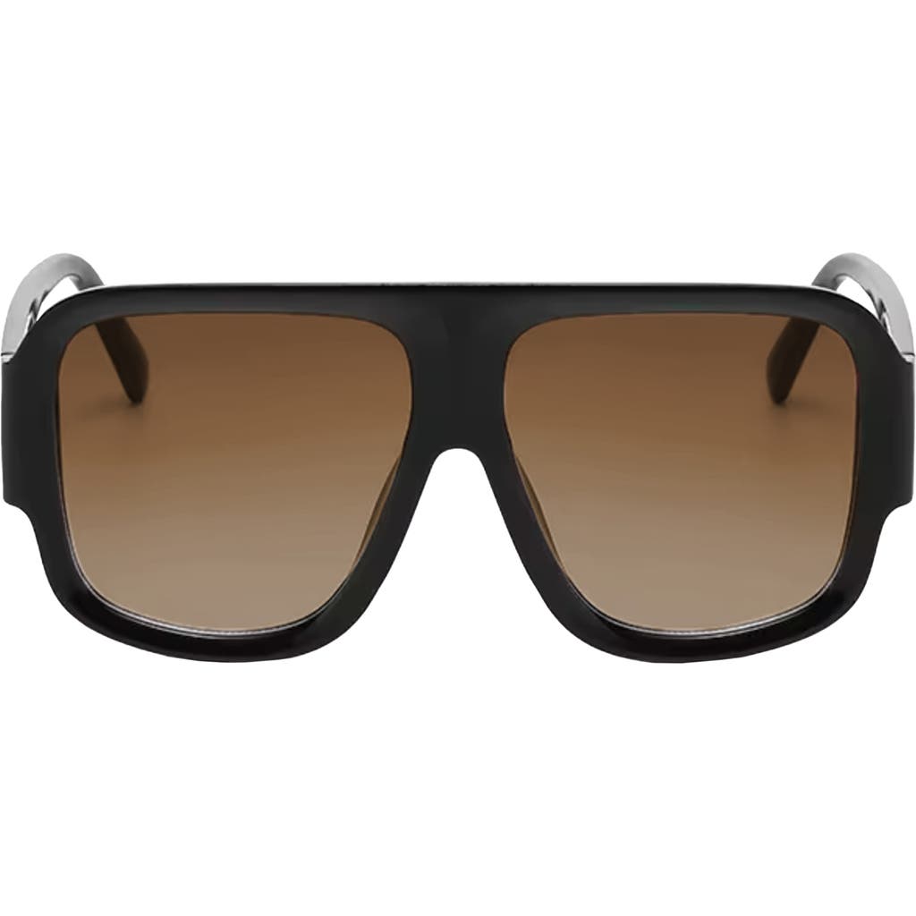 Fifth & Ninth Rosie 57mm Polarized Aviator Sunglasses In Black/brown